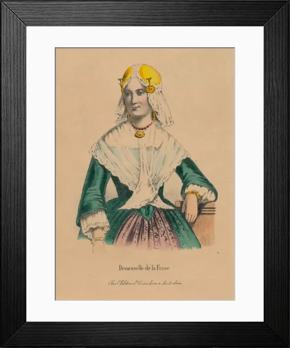 Framed Print : Demoiselle de la Frise, 1850s. Creator: Unknown Framed Print : Demoiselle de la Frise, 1850s. Creator: Unknown