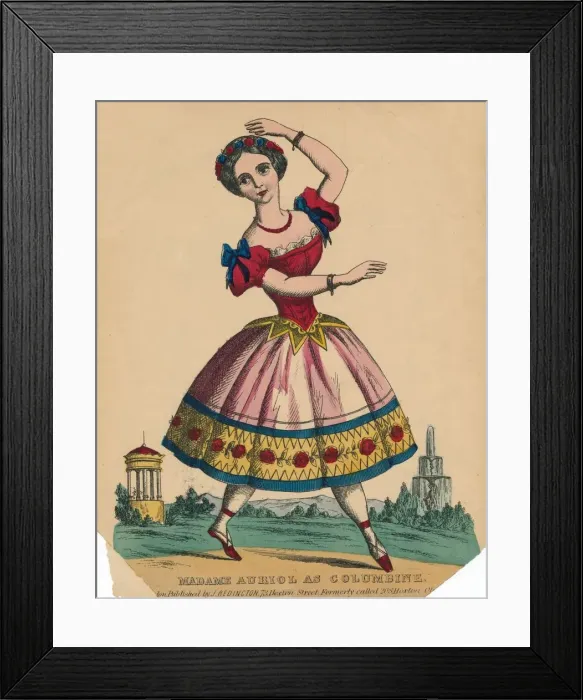 Framed Print : Madame Auriol as Columbine, c1849. Creator: Unknown Framed Print : Madame Auriol as Columbine, c1849. Creator: Unknown
