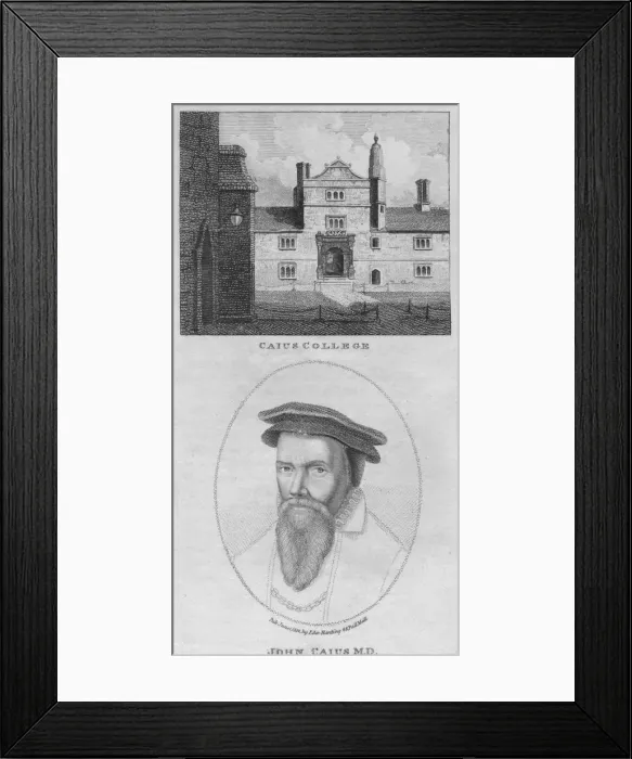 Framed Print : Caius College; John Caius M. D. 1801. Creator: Edward Harding Framed Print : Caius College; John Caius M. D. 1801. Creator: Edward Harding