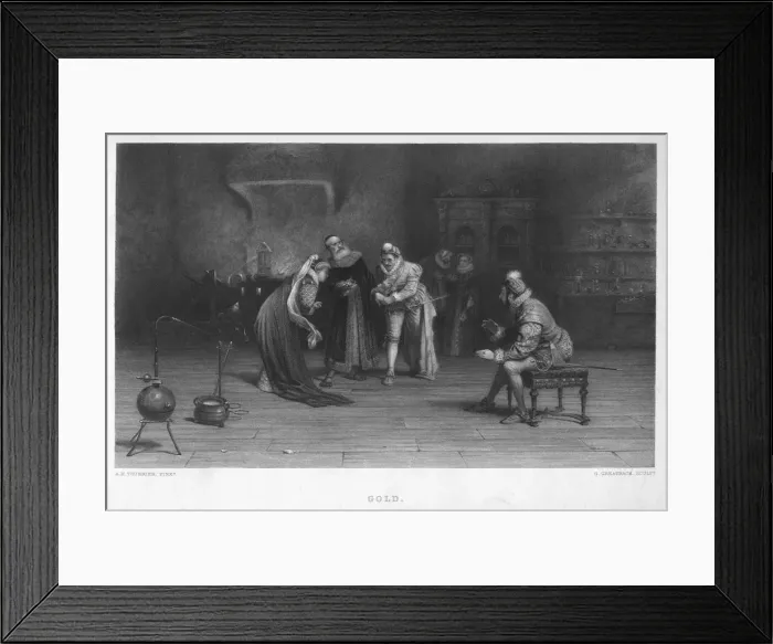 Framed Print : Gold, late 19th century. Creator: George Greatbach Framed Print : Gold, late 19th century. Creator: George Greatbach