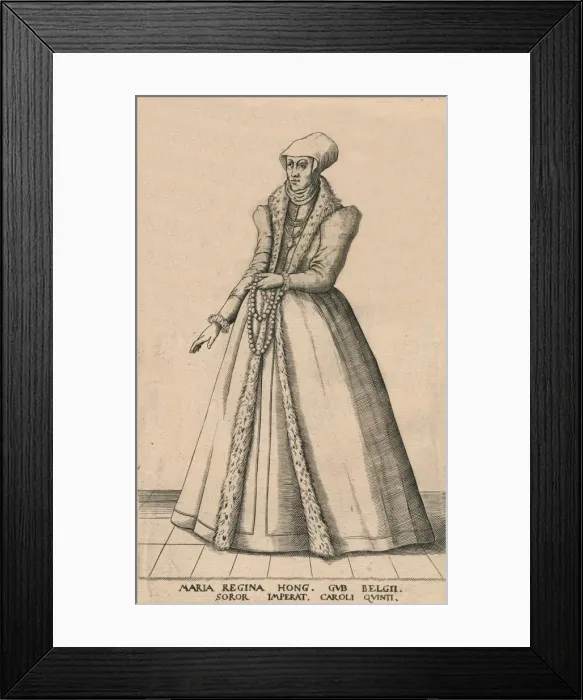 Framed Print : Mary of Austria, Queen Dowager of Hungary. Creator: Unknown Framed Print : Mary of Austria, Queen Dowager of Hungary. Creator: Unknown