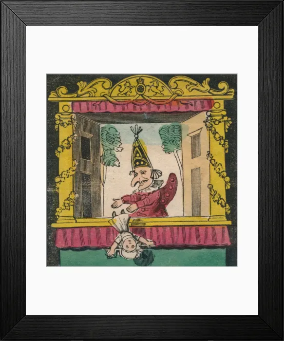 Framed Print : Punch dropping the baby, late 18th-early 19th century? Creator: Unknown Framed Print : Punch dropping the baby, late 18th-early 19th century? Creator: Unknown