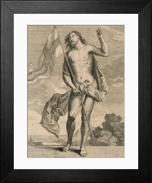 Framed Print : Christ resurrected, mid 17th century. Creator: Remoldus Eynhoudts Framed Print : Christ resurrected, mid 17th century. Creator: Remoldus Eynhoudts