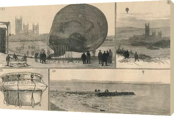 The Attempted Balloon Voyage Across The Channel, 1882. Creator: Unknown