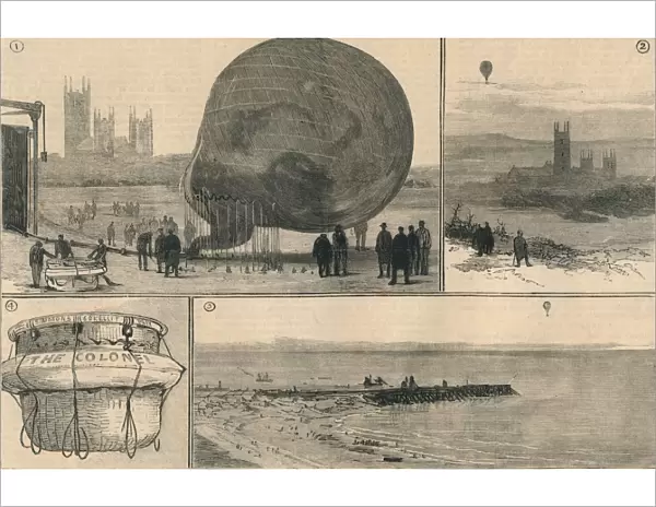 The Attempted Balloon Voyage Across The Channel, 1882. Creator: Unknown