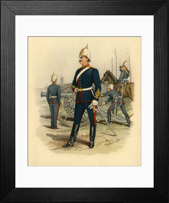 Framed Print : Victorian Artillery, 1890. Creator: Godfrey Douglas Giles Framed Print : Victorian Artillery, 1890. Creator: Godfrey Douglas Giles