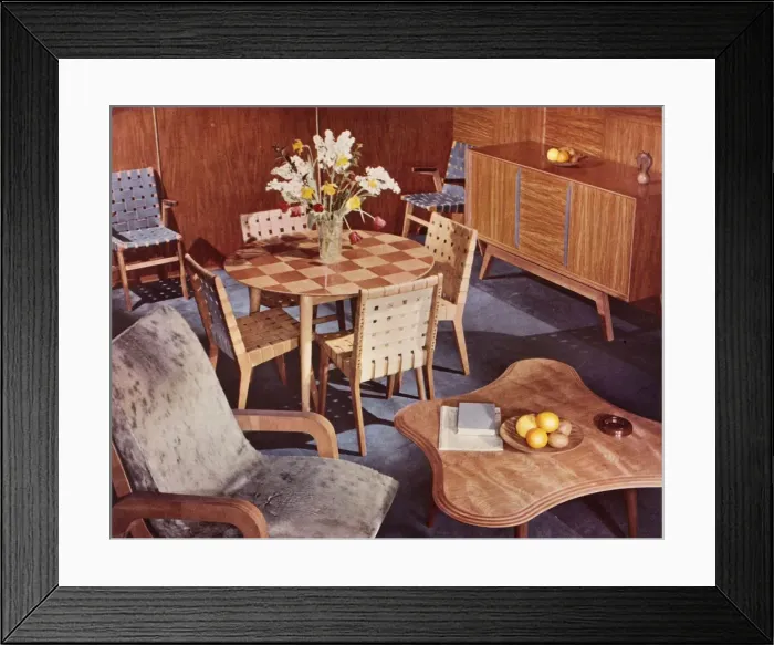 Framed Print : Furnishing designed by Neil Morris and made by H. Morris & Co. Ltd. 1949 Framed Print : Furnishing designed by Neil Morris and made by H. Morris & Co. Ltd. 1949