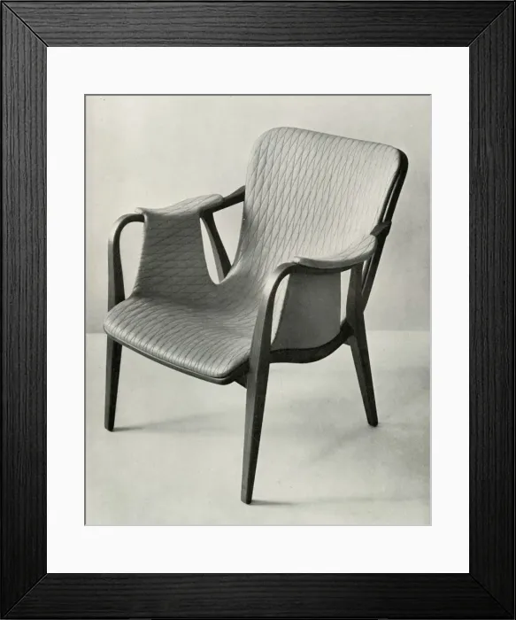 Framed Print : Framed chair, Designed by Axel Larsen for the Institute of Handicrafts, Stockholm Framed Print : Framed chair, Designed by Axel Larsen for the Institute of Handicrafts, Stockholm