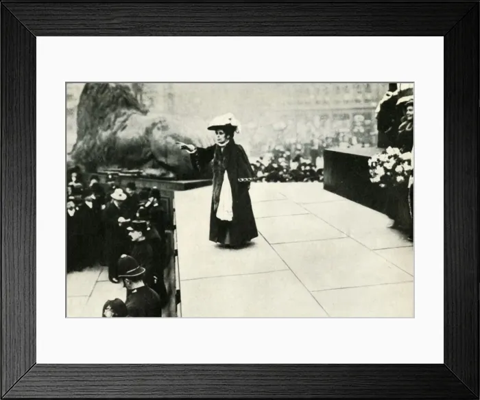 Framed Print : Jennie Baines speaking in Trafalgar Square, 1908, (1947). Creator: Unknown Framed Print : Jennie Baines speaking in Trafalgar Square, 1908, (1947). Creator: Unknown