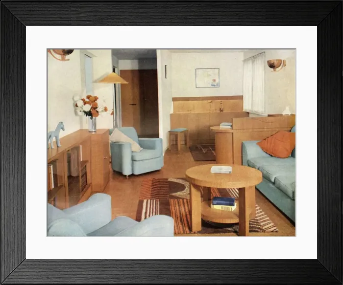 Framed Print : Living-room by Bird Iles Ltd. London, 1937. Creator: Unknown Framed Print : Living-room by Bird Iles Ltd. London, 1937. Creator: Unknown
