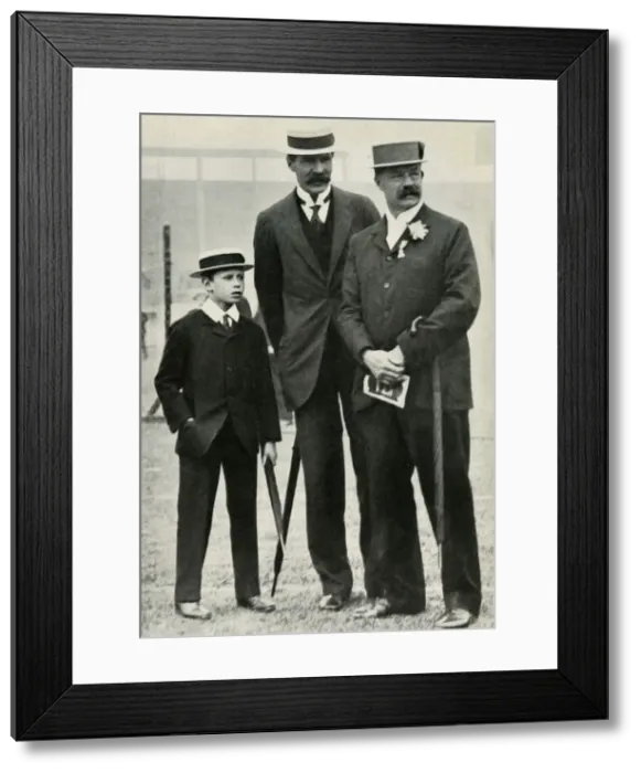 Framed Print : Prince Albert with his tutor and Lord Desborough, 1908, (1947). Creator: Unknown Framed Print : Prince Albert with his tutor and Lord Desborough, 1908, (1947). Creator: Unknown