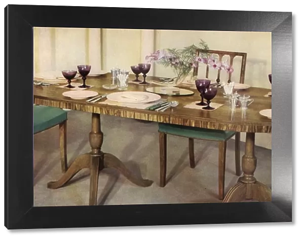 Dinner-table arranged by Harrods Ltd. London, 1937. Creator: Unknown