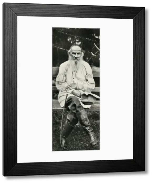 Framed Print : Leo Tolstoy, c1908, (1947). Creator: Sergey Mikhaylovich Prokudin-Gorsky Framed Print : Leo Tolstoy, c1908, (1947). Creator: Sergey Mikhaylovich Prokudin-Gorsky