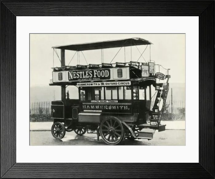 Framed Print : London steam bus, 1902, (1947). Creator: Unknown Framed Print : London steam bus, 1902, (1947). Creator: Unknown