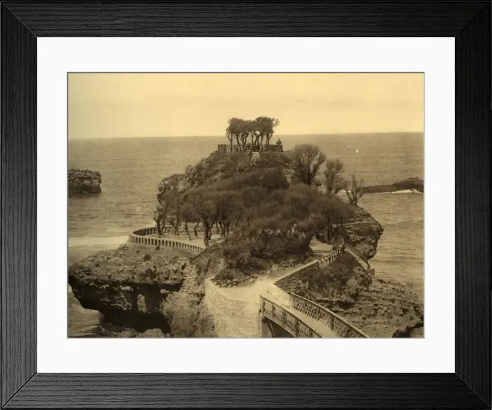 Framed Print : Biarritz - Le Rocher du Basta, c1930. Creator: Unknown Framed Print : Biarritz - Le Rocher du Basta, c1930. Creator: Unknown