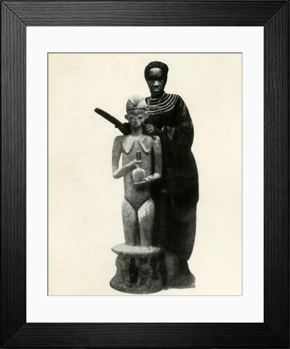Framed Print : African sculptor (Cameroons), 1947. Creator: Unknown