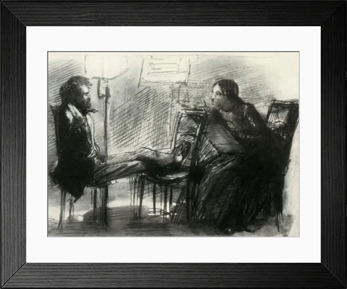 Framed Print : Elizabeth Siddal drawing Rossetti, 1853, (1947). Creator: Dante Gabriel Rossetti Framed Print : Elizabeth Siddal drawing Rossetti, 1853, (1947). Creator: Dante Gabriel Rossetti