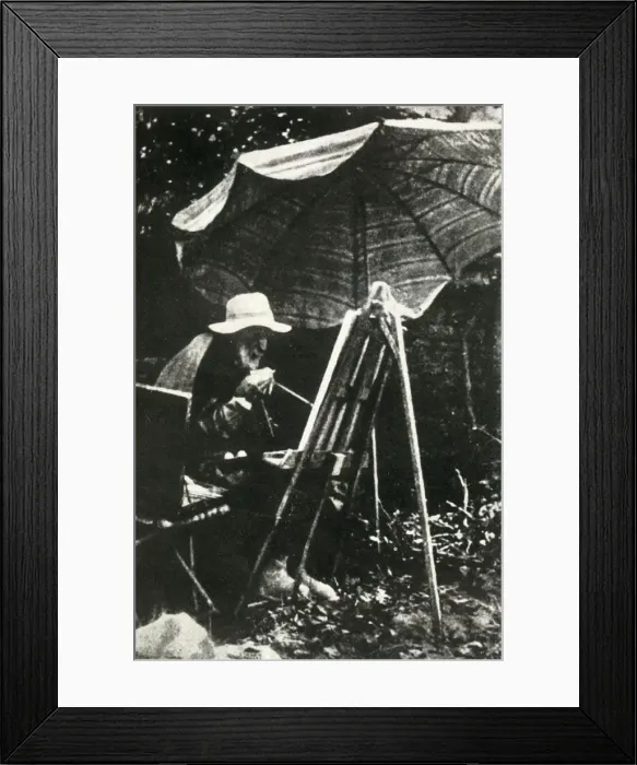 Framed Print : Renoir painting outdoors, c1910s, (1947). Creator: Unknown Framed Print : Renoir painting outdoors, c1910s, (1947). Creator: Unknown