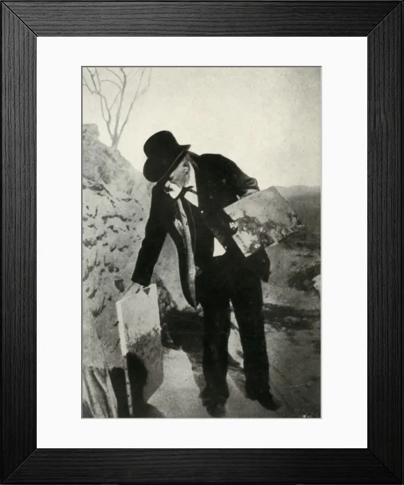 Framed Print : Cezanne with painting and palette, c1900, (1947). Creator: Unknown Framed Print : Cezanne with painting and palette, c1900, (1947). Creator: Unknown