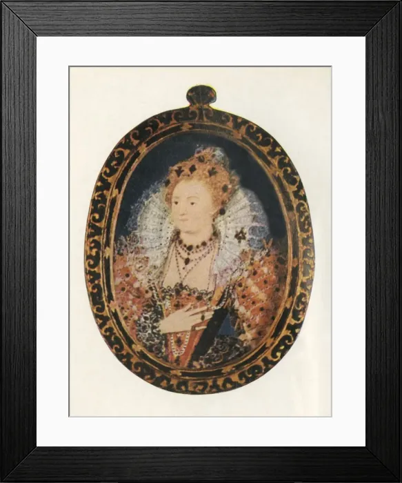 Framed Print : Queen Elizabeth I, 1595-1600, (1947). Creator: Unknown Framed Print : Queen Elizabeth I, 1595-1600, (1947). Creator: Unknown