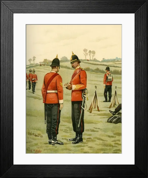 Framed Print : The 43rd - Oxfordshire Light Infantry, 1890. Creator: Godfrey Douglas Giles Framed Print : The 43rd - Oxfordshire Light Infantry, 1890. Creator: Godfrey Douglas Giles