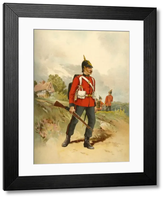 Framed Print : The 2nd - The Queens (Royal West Surrey), 1890. Creator: Godfrey Douglas Giles Framed Print : The 2nd - The Queens (Royal West Surrey), 1890. Creator: Godfrey Douglas Giles