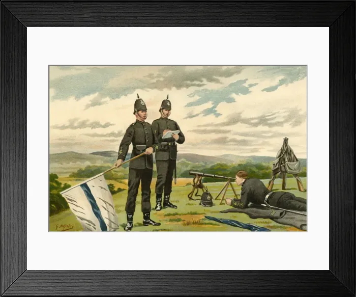 Framed Print : The 1st Middlesex (Victoria Rifles) - Volunteers, 1890. Creator: Godfrey Douglas Giles Framed Print : The 1st Middlesex (Victoria Rifles) - Volunteers, 1890. Creator: Godfrey Douglas Giles