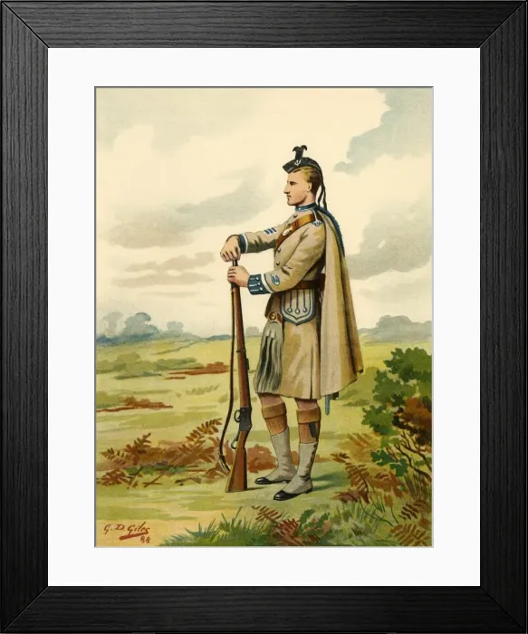 Framed Print : The London Scottish - Volunteers, 1890. Creator: Godfrey Douglas Giles Framed Print : The London Scottish - Volunteers, 1890. Creator: Godfrey Douglas Giles