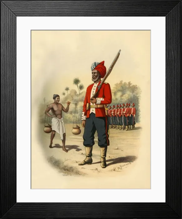 Framed Print : First Madras Pioneers, 1890. Creator: Godfrey Douglas Giles Framed Print : First Madras Pioneers, 1890. Creator: Godfrey Douglas Giles