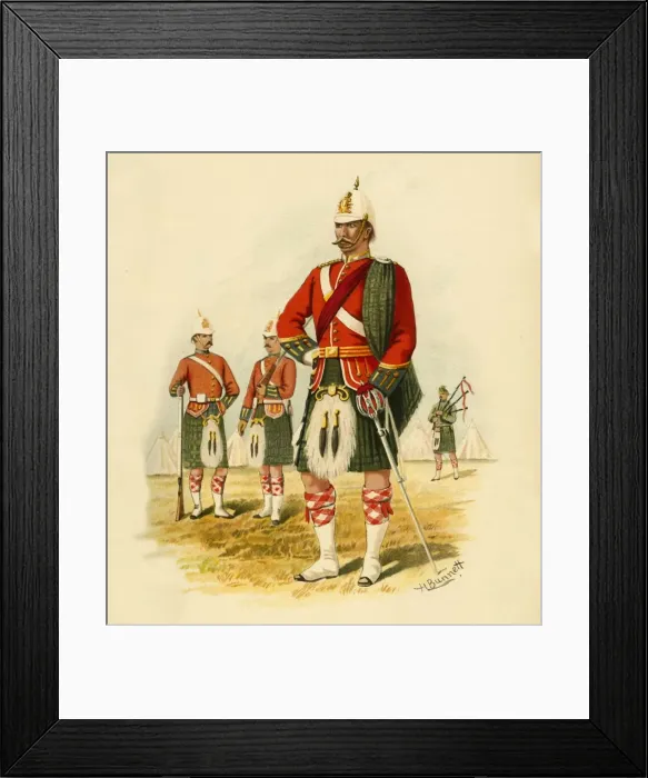 Framed Print : The 5th Royal Scots of Canada, 1890. Creator: Godfrey Douglas Giles