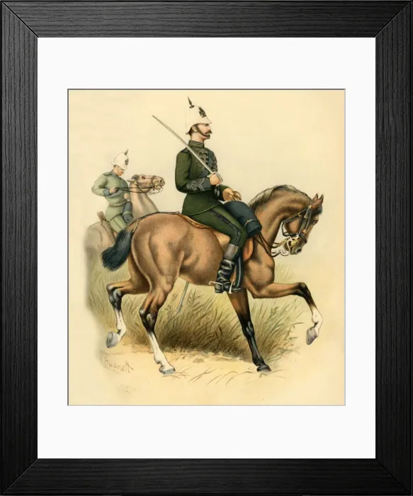 Framed Print : The Cape Mounted Rifles, 1890. Creator: Godfrey Douglas Giles Framed Print : The Cape Mounted Rifles, 1890. Creator: Godfrey Douglas Giles