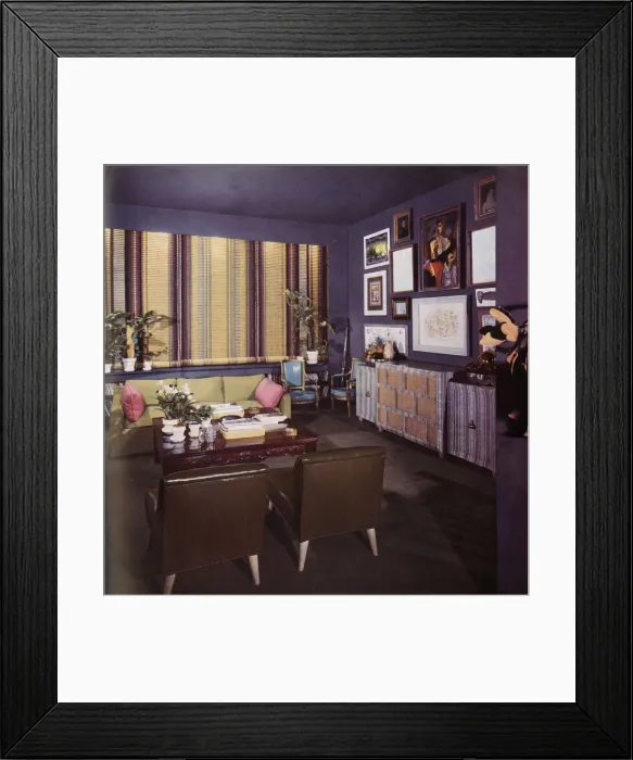 Framed Print : Living-room in an apartment designed by William Pahlmann, 1949. Creator: Unknown Framed Print : Living-room in an apartment designed by William Pahlmann, 1949. Creator: Unknown