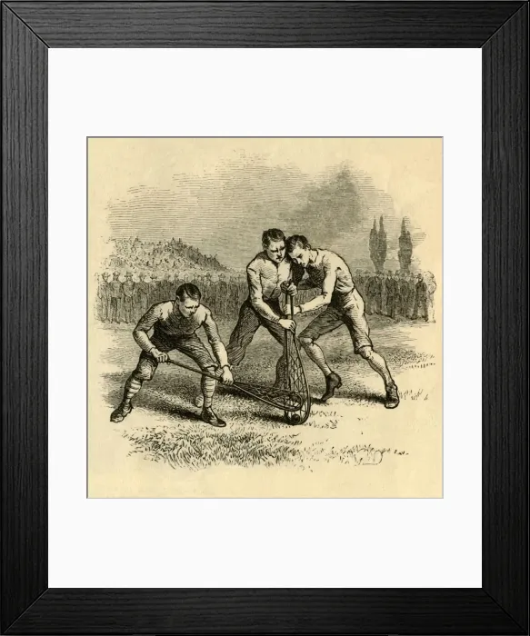 Framed Print : A Lively Scrimmage, 1881. Creator: Unknown Framed Print : A Lively Scrimmage, 1881. Creator: Unknown