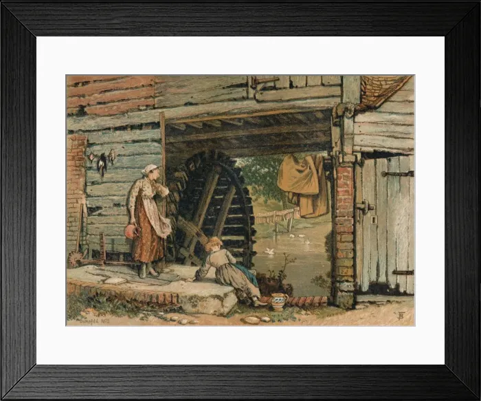 Framed Print : A Surrey Water-Mill, mid-late 19th century. Creator: Unknown Framed Print : A Surrey Water-Mill, mid-late 19th century. Creator: Unknown