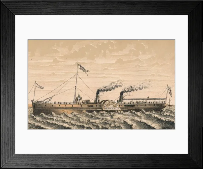 Framed Print : Southern Belle Between Toronto, Niagara and Buffalo... mid-late 19th century. Creator: Unknown Framed Print : Southern Belle Between Toronto, Niagara and Buffalo... mid-late 19th century. Creator: Unknown