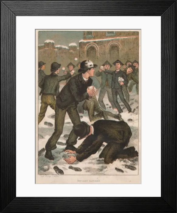 Framed Print : Equally Matched, 19th century. Creator: Unknown Framed Print : Equally Matched, 19th century. Creator: Unknown