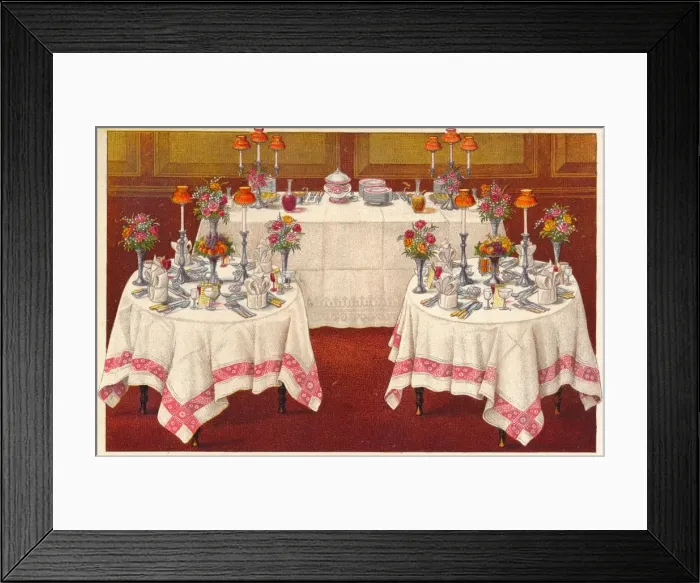 Framed Print : Supper Tables with Buffet, c1907. Creator: Unknown Framed Print : Supper Tables with Buffet, c1907. Creator: Unknown