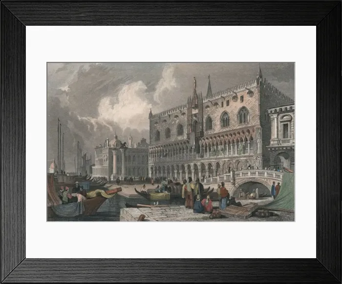 Framed Print : The Grand Canal & Doges Palace, Venice, 1844. Creator: Charles Westwood Framed Print : The Grand Canal & Doges Palace, Venice, 1844. Creator: Charles Westwood