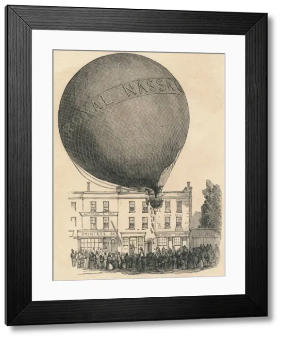 Framed Print : Accident to the Nassau Balloon in the London-Road, on Wednesday, 1849. Creator: Unknown Framed Print : Accident to the Nassau Balloon in the London-Road, on Wednesday, 1849. Creator: Unknown