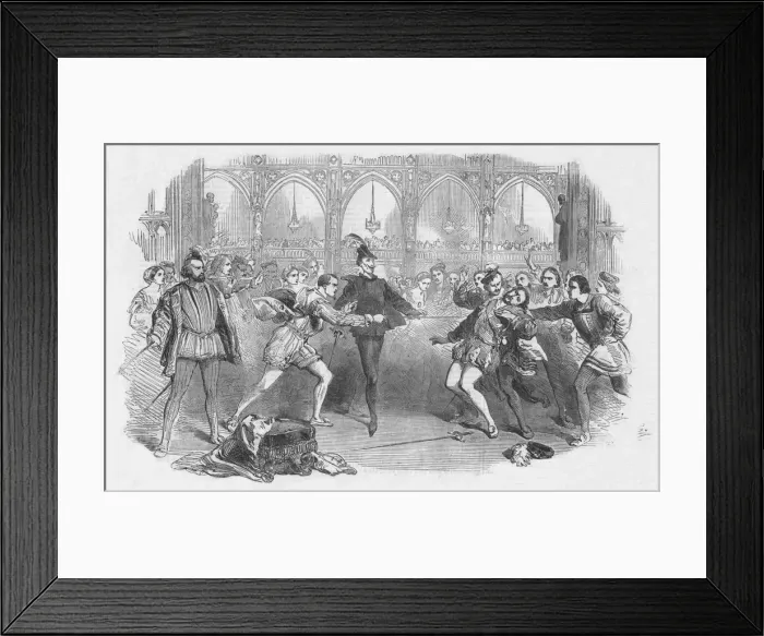 Framed Print : Scene from Spohrs Faust, at the Royal Italian Opera, 1852. Creator: Unknown Framed Print : Scene from Spohrs Faust, at the Royal Italian Opera, 1852. Creator: Unknown
