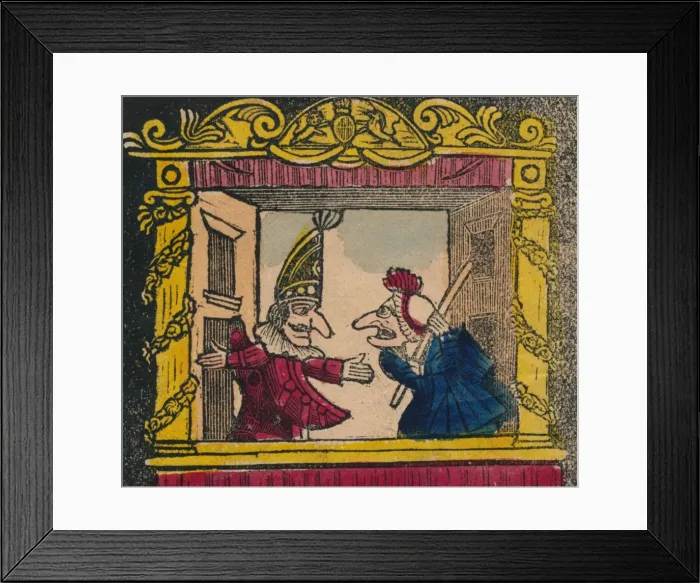 Framed Print : Punch and Judy, late 18th-early 19th century? Creator: Unknown Framed Print : Punch and Judy, late 18th-early 19th century? Creator: Unknown