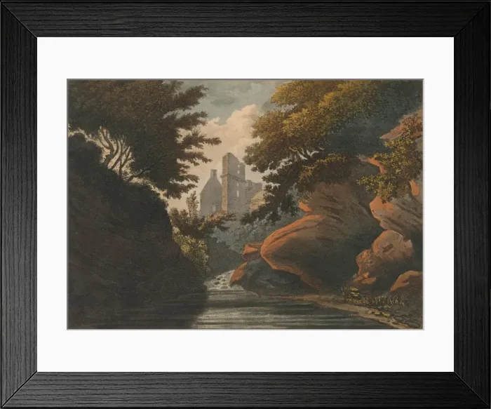 Framed Print : Rosline Castle, 1800. Creator: M Merigot Framed Print : Rosline Castle, 1800. Creator: M Merigot