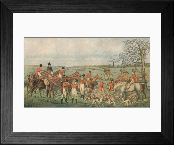 Framed Print : Hunting in Leicestershire, 1827 - In At The Death, (1890). Creator: Unknown Framed Print : Hunting in Leicestershire, 1827 - In At The Death, (1890). Creator: Unknown
