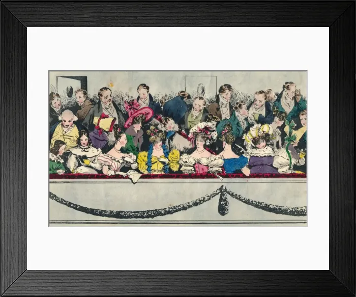 Framed Print : Balcony at the theatre, 19th century? Creator: Unknown Framed Print : Balcony at the theatre, 19th century? Creator: Unknown