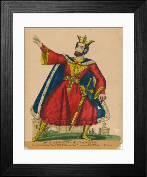 Framed Print : Mr. G. Bennett as King in Hamlet, c1849. Creator: Unknown Framed Print : Mr. G. Bennett as King in Hamlet, c1849. Creator: Unknown