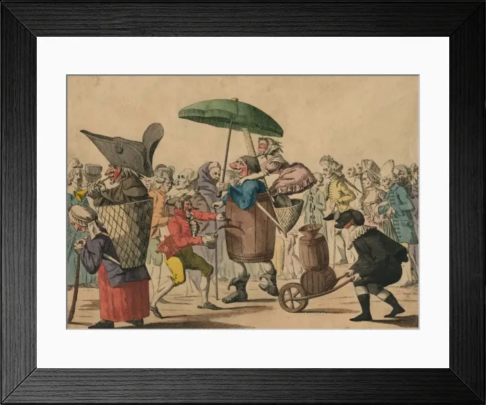 Framed Print : Folies De Carnaval, late 18th-early 19th century. Creator: Unknown Framed Print : Folies De Carnaval, late 18th-early 19th century. Creator: Unknown