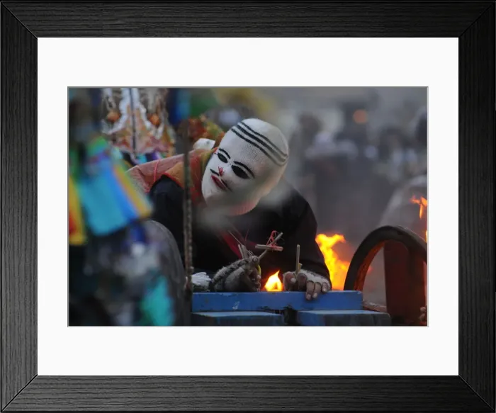 Framed Print : Carmel Feast, Paucartambo, Cusco, Peru, 2015. Creator: Luis Rosendo