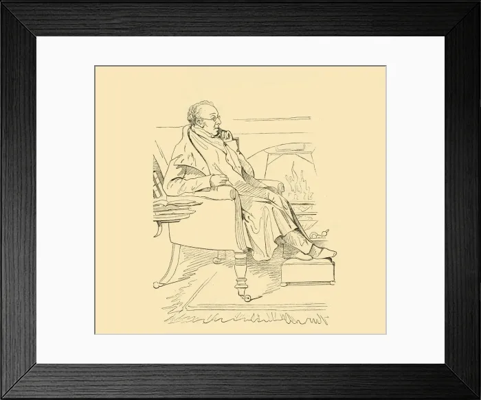 Framed Print : The Elder D Israeli, c1840s, (1881). Creator: Unknown Framed Print : The Elder D Israeli, c1840s, (1881). Creator: Unknown