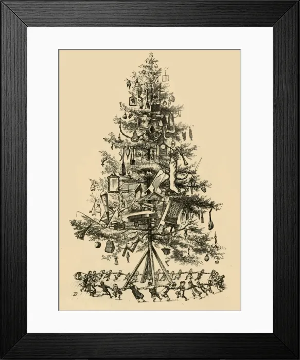 Framed Print : The Children Danced Gayly Around The Tree, 1882. Creator: Unknown Framed Print : The Children Danced Gayly Around The Tree, 1882. Creator: Unknown