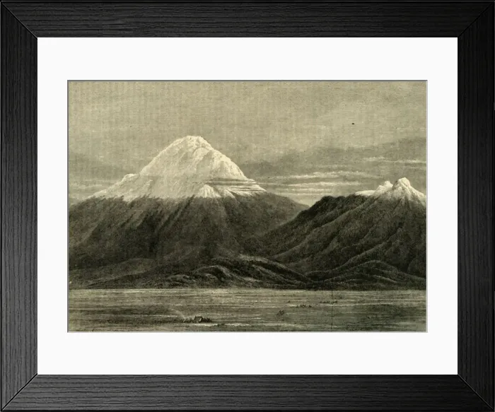 Framed Print : Chimborazo and Carihuairzao, from the Direction of Riobamba, 1881. Creator: Unknown Framed Print : Chimborazo and Carihuairzao, from the Direction of Riobamba, 1881. Creator: Unknown